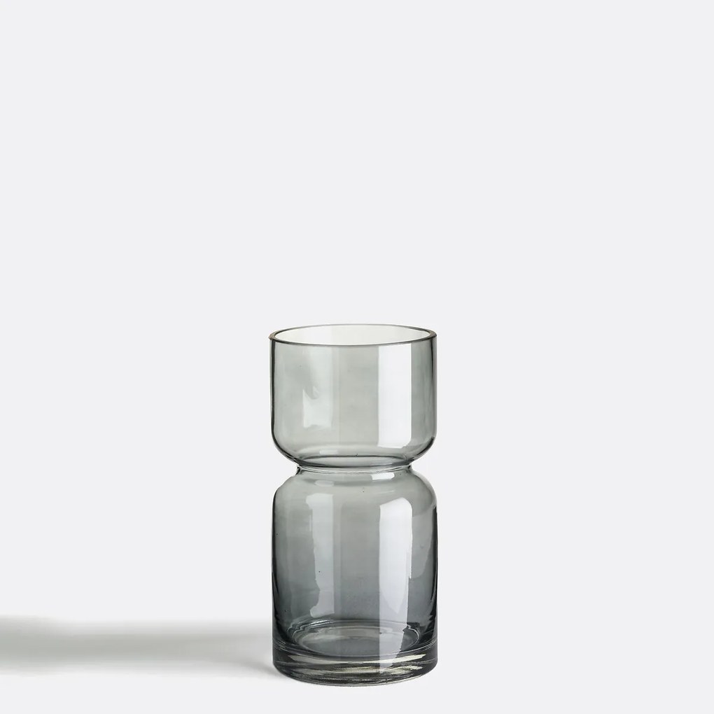 Vaas in smoked glas H22cm, Sinao