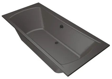 Xenz Robijn Duobad - 190x90x48 - afvoer Midden - acryl - antraciet 6988-05
