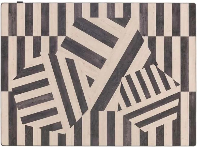 Tarkett vloerkleed Finally Vinyl™ Houten zeshoek - zwart - 166x196 cm - Leen Bakker