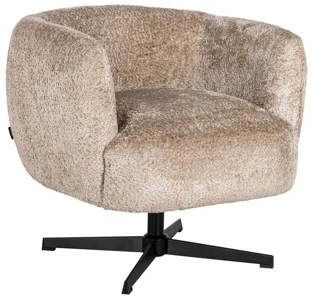 Richmond Interiors Estelle Draai Fauteuil Met Ronde Rug Naturel