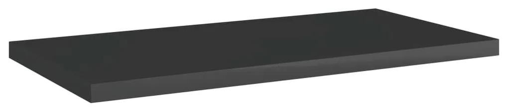 vidaXL Wandschappen 8 st 40x20x1,5 cm spaanplaat hoogglans zwart