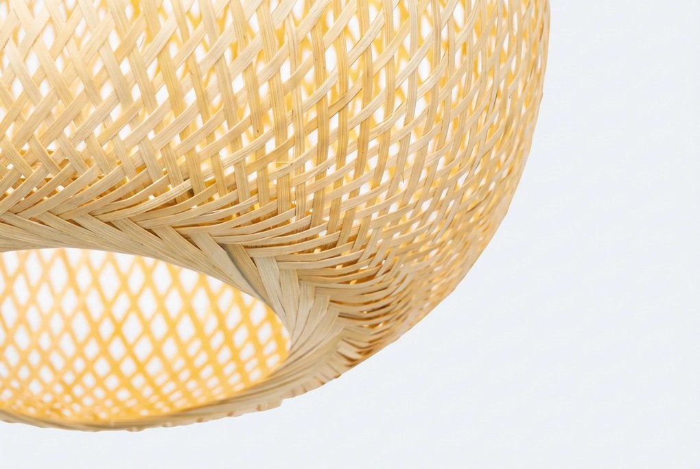 Oosterse Buiten Hanglamp Bamboe IP - Rafael Staal Taupe