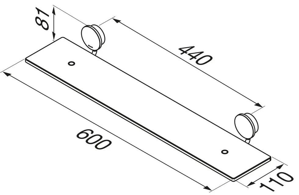 Geesa Opal planchet 60cm zwart