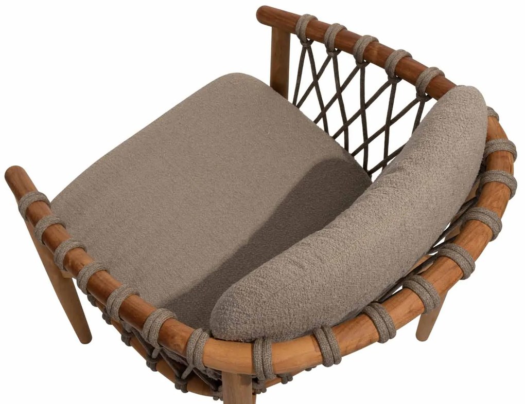 4 Seasons Outdoor Nora tuinset naturel teak met Capri tafel 240 x 110 cm  Tuinset    beige weerbestendig