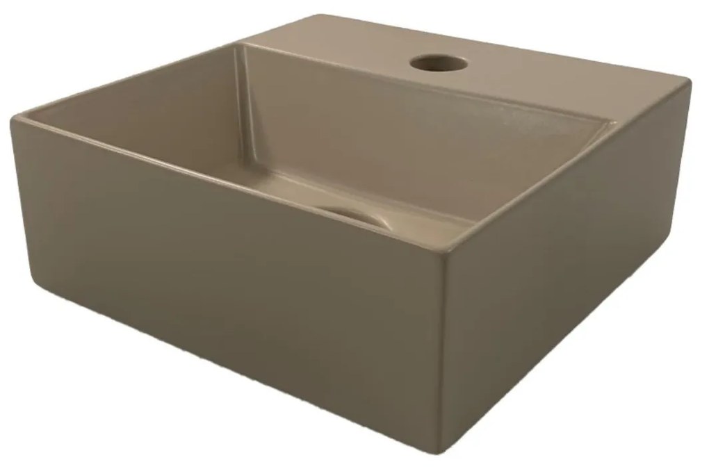 Salenzi Spy Fontein met clickwaste 30x30 cm mat taupe