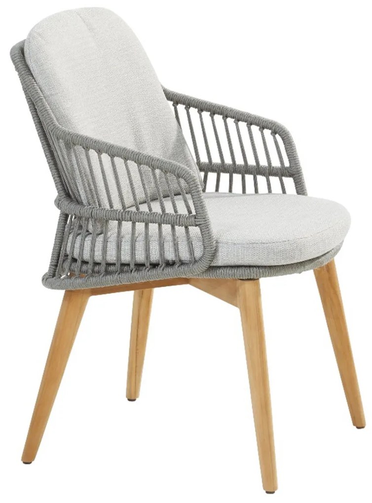 4-Seasons Sempre tuinstoel - Teak/Silver Grey (1 stuk) - OP=OP