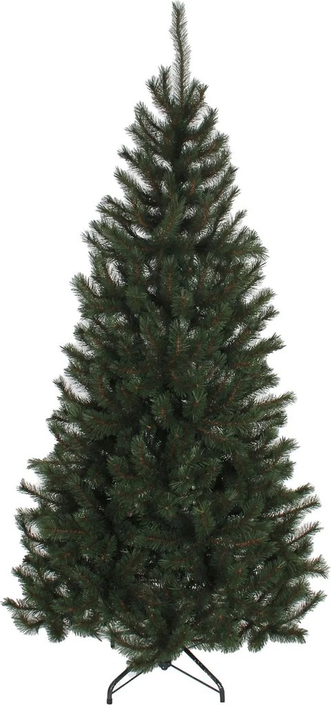 Black Box Kingston kunstkerstboom - 155 cm - groen - Diameter 86 cm - 345 tips - metalen voet
