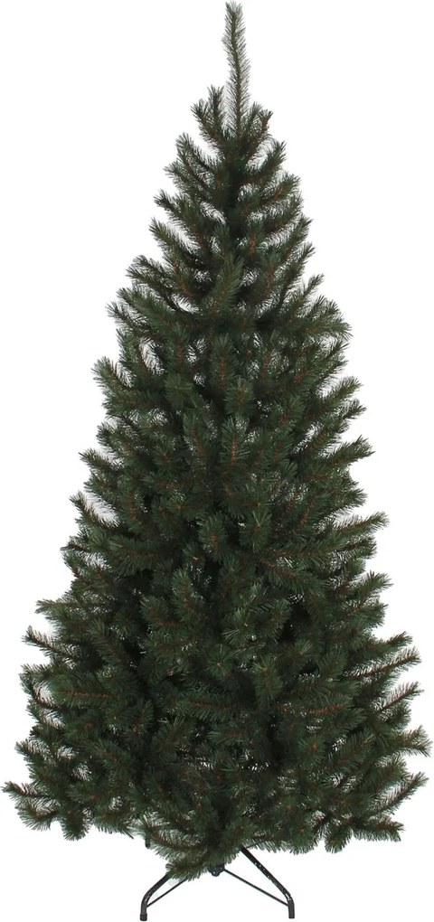 Kingston kunstkerstboom - 155 cm - groen - Diameter 86 cm - 345 tips - metalen voet
