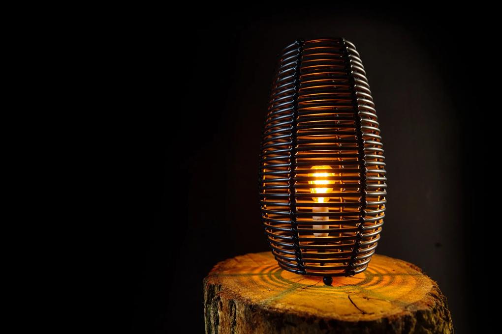 Cocoon Tafellamp 38,5cm X 20cm | Trading Lighting | Metaal | Zwart   | Cavetown