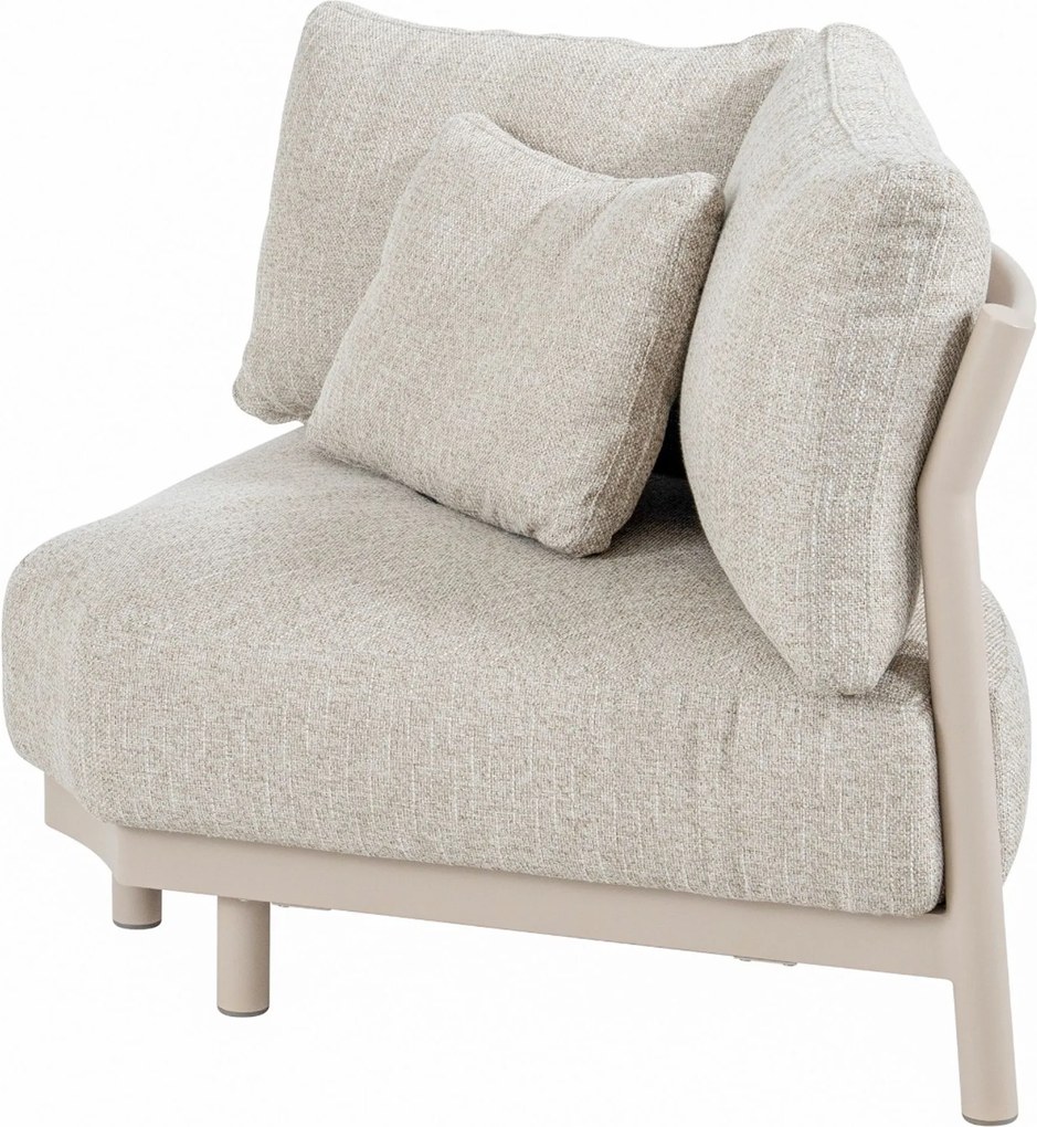 Hoek loungeset 6 personen Aluminium Zand/Beige  4 Seasons Outdoor Mykonos