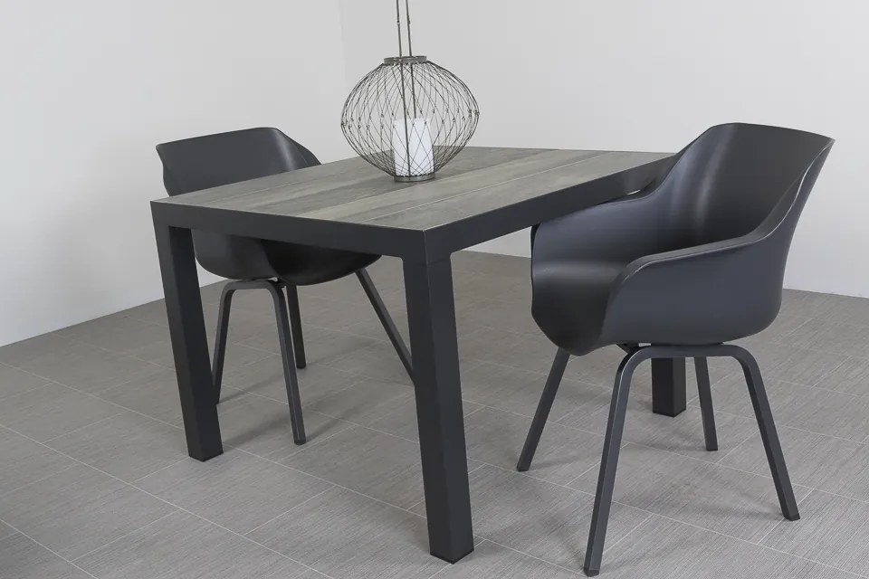 Sophie Element/Kings 2-persoons 100x100 cm. dining tuinset - Antraciet