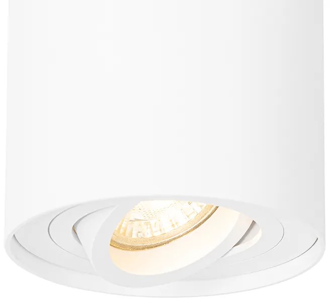 Moderne plafondspot wit draai- en kantelbaar - Rondoo up