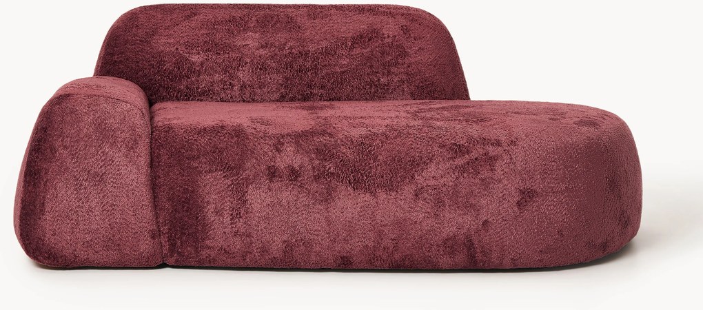 Teddy bouclé bank Wolke (2-zits) met chaise longue