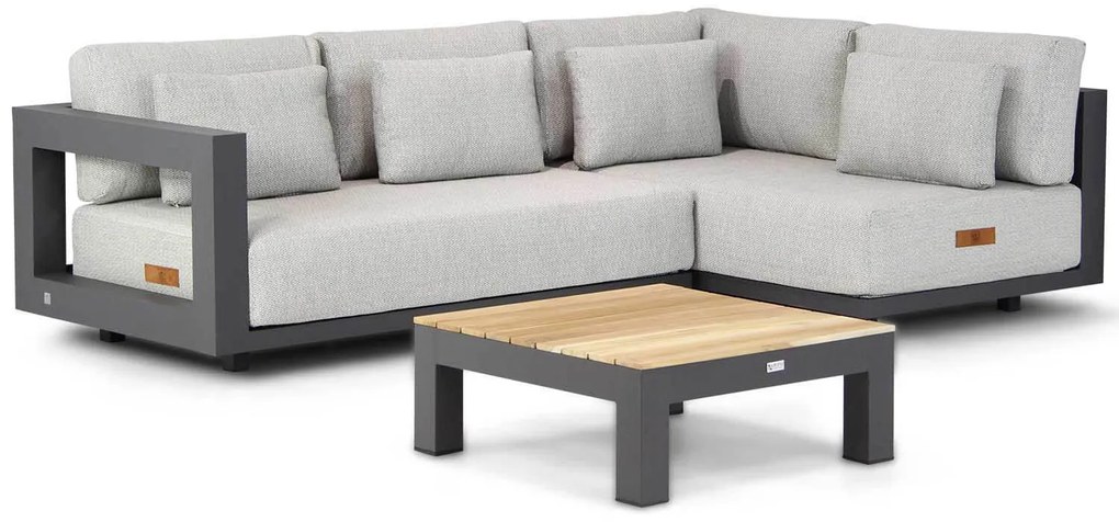 Hoek loungeset  Aluminium Grijs 4 personen 4 Seasons Outdoor Metropolitan/Ravalla