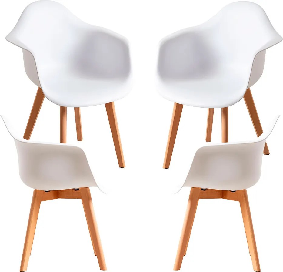 Set 4 Belu Polypropyleen Stoelen