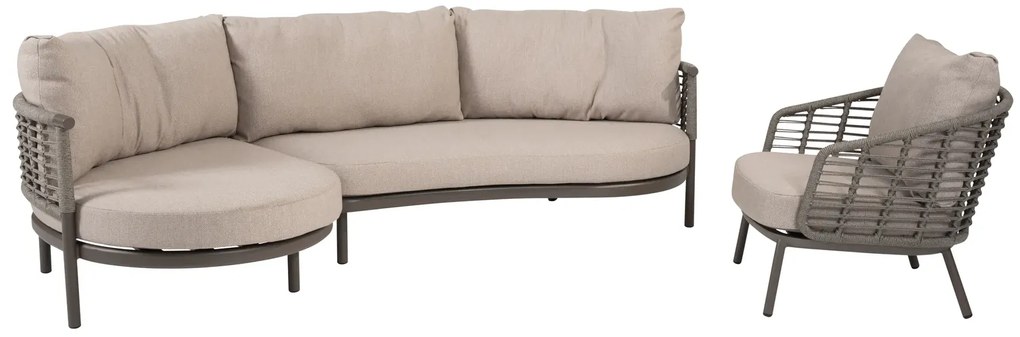 Taste by 4 Seasons Puglia chaise loungebank terre Loungebank bruin weerbestendig