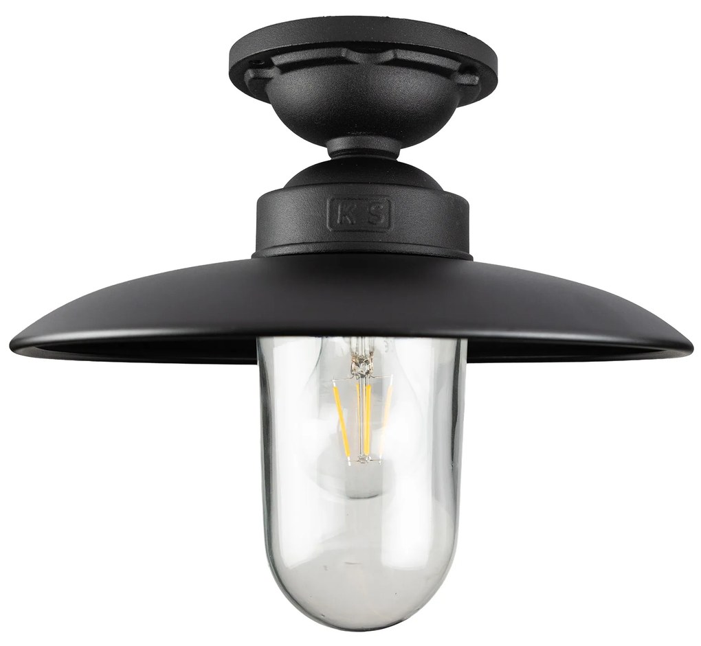 Solingen Plafondlamp Matzwart