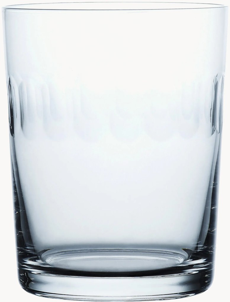 Mondgeblazen kristallen tumblers Lens, 4-delig