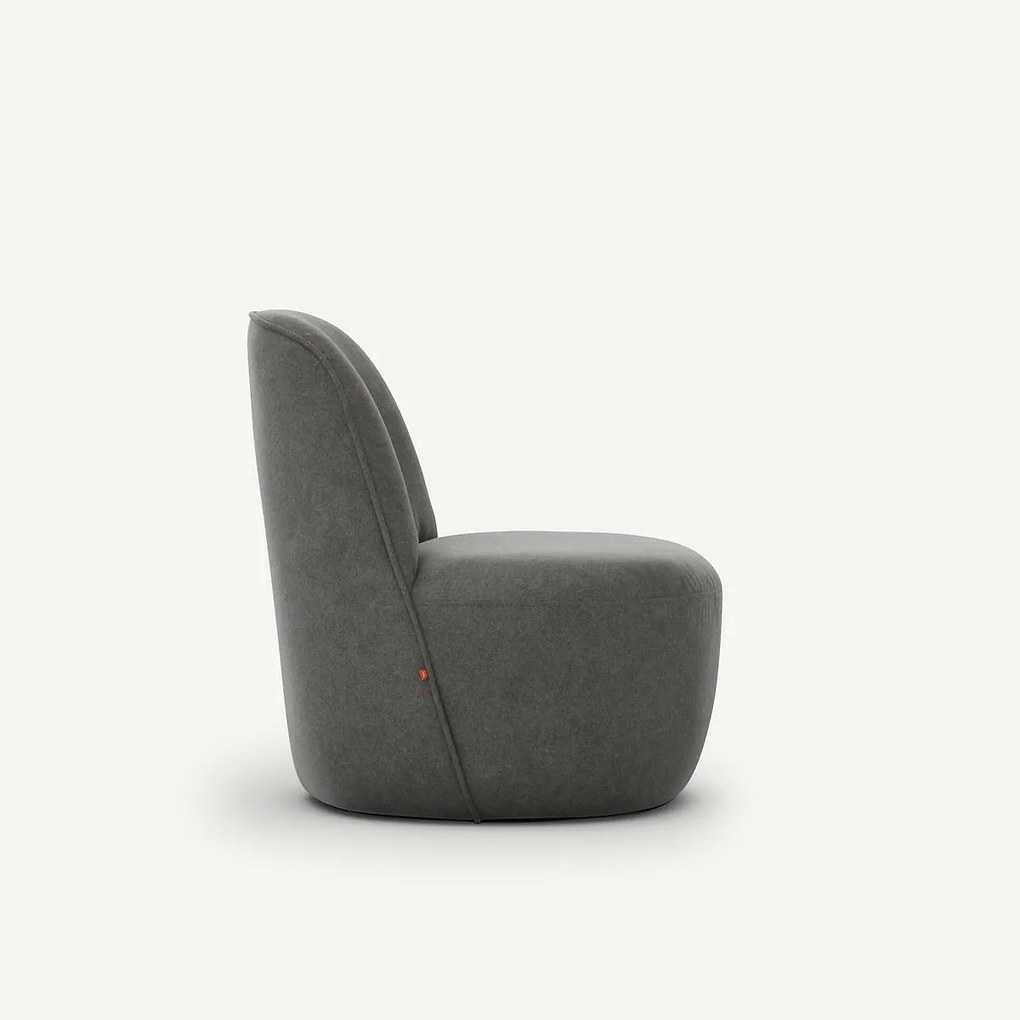 Draaifauteuil in stonewashed fluweel, Rosebury