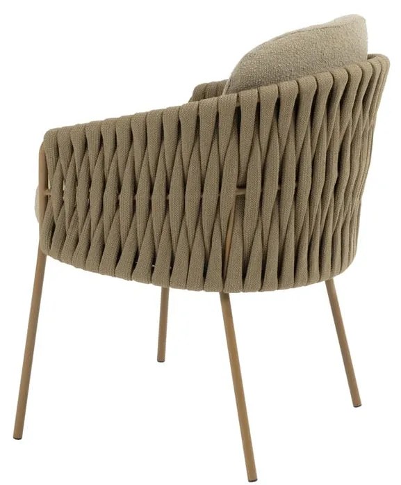 4 Seasons Outdoor Molina tuinset met Hampton tafel 240 cm Tuinstoel beige weerbestendig