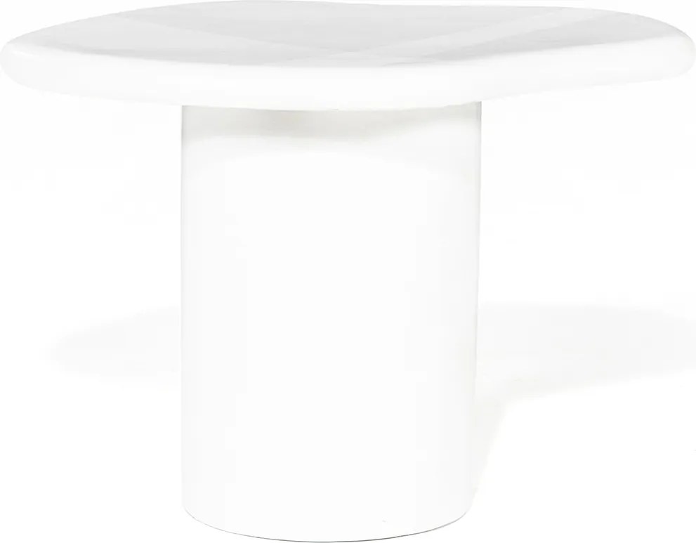 Witte Bijzettafel Organisch - 57 X 44cm.