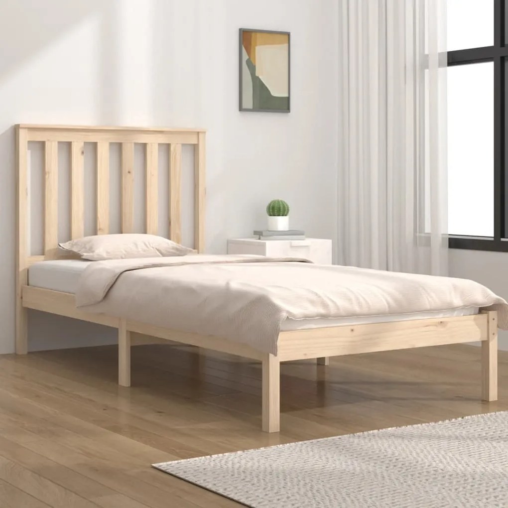 vidaXL Bedframe massief grenenhout 90x190 cm 3FT Single