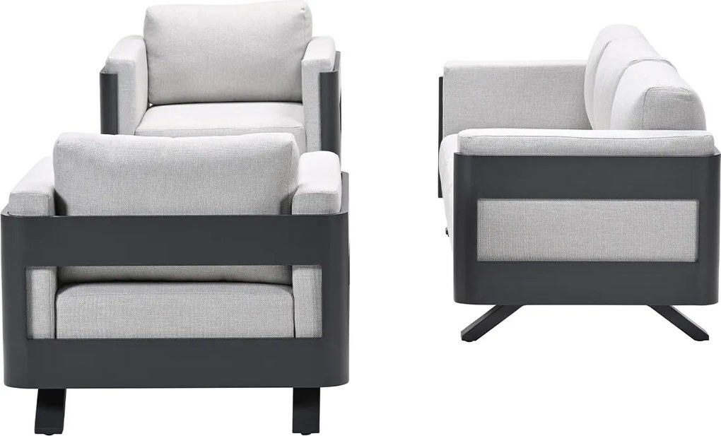 Garden Impressions Medellin loungeset 5-delig – carbon black - Valley sand