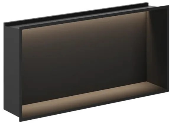 Crosswater Douche Nis - 61x30.5cm - LED-lichtstrip - mat zwart NI305610LMB
