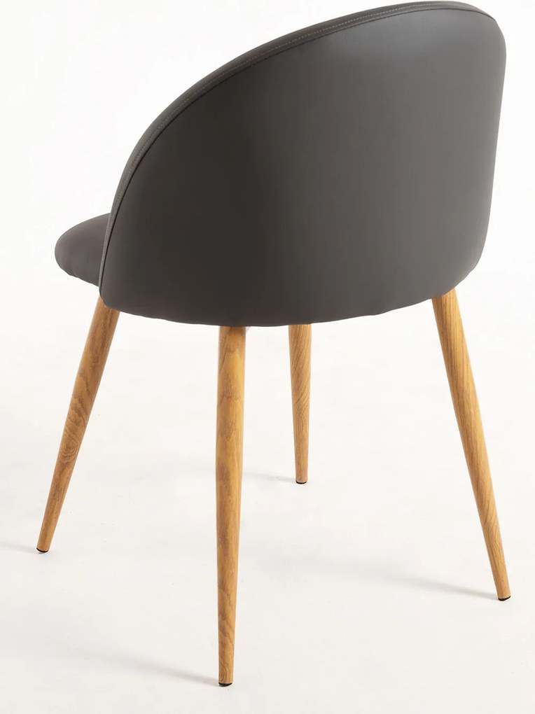 Set 4 Vint Kunstlederen Stoelen