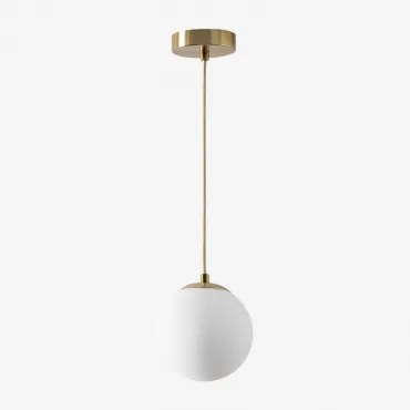 Plafondlamp Ø12 Cm In Ijzer Met Uvol Glazen Bol Goud - Sklum