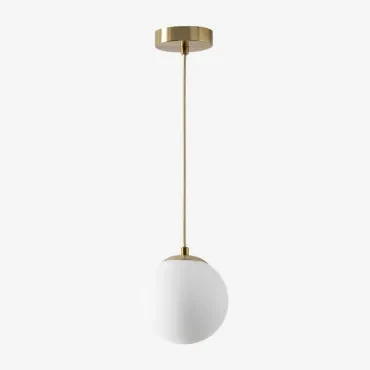 Plafondlamp Ø12 Cm In Ijzer Met Uvol Glazen Bol Goud - Sklum