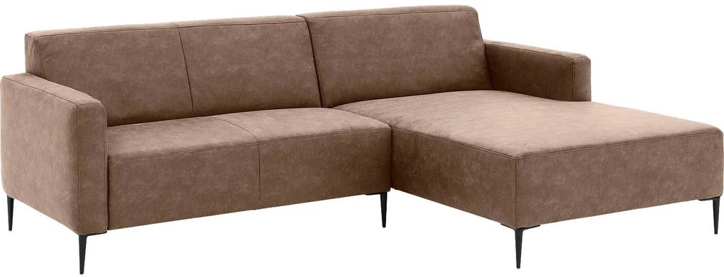 Goossens Key West bruin, micro leer, 2-zits, modern design