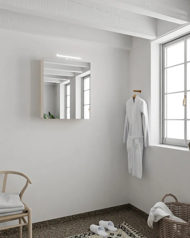 Mondiaz Cubb spiegelkast 50x70x16cm kleur linen met 1 deur