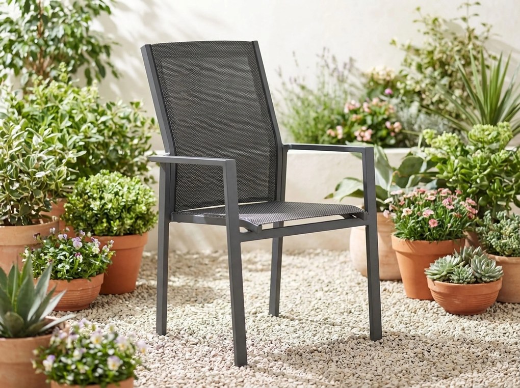 Tuinset 4 personen 164 cm Aluminium/Textileen Grijs Presto Ricadi/Residence