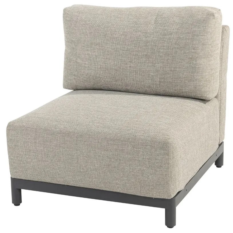 4 Seasons Outdoor Furore loungebank XL met draaifauteuil SALE  Loungeset    houtkleur weerbestendig