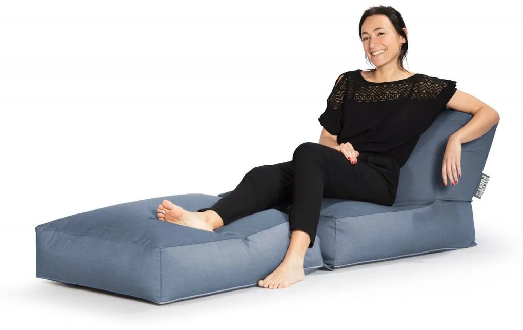 Zitzak/Loungebed Twist Outdoor Plus - Blue