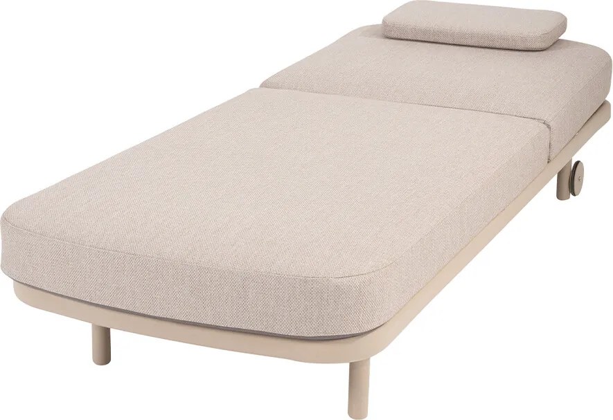 4 Seasons Milano sunbed latte with cushion and headrest