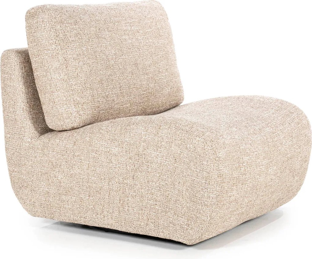 Draaibare Fauteuil Taupe Zonder Armleuning