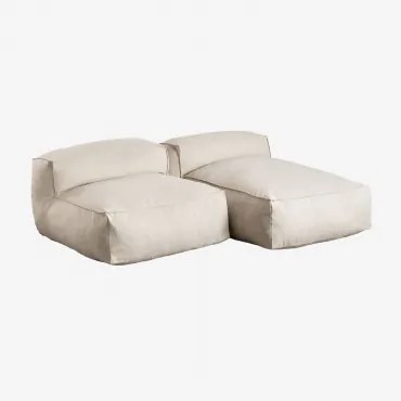 Modulaire Tuinbank Met Chaise Longue, 2-delig, Dojans Beige - Semoline - Sklum