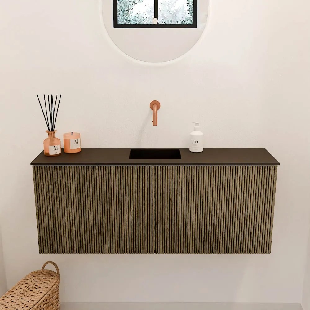 Mondiaz Joya 100cm toiletmeubel dusk met wastafel faye midden zonder kraangat urban