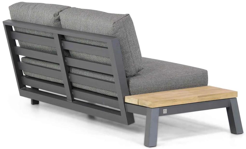 4 Seasons Outdoor Empire Platform Seater Right With Cushions Aluminium/teak Grijs