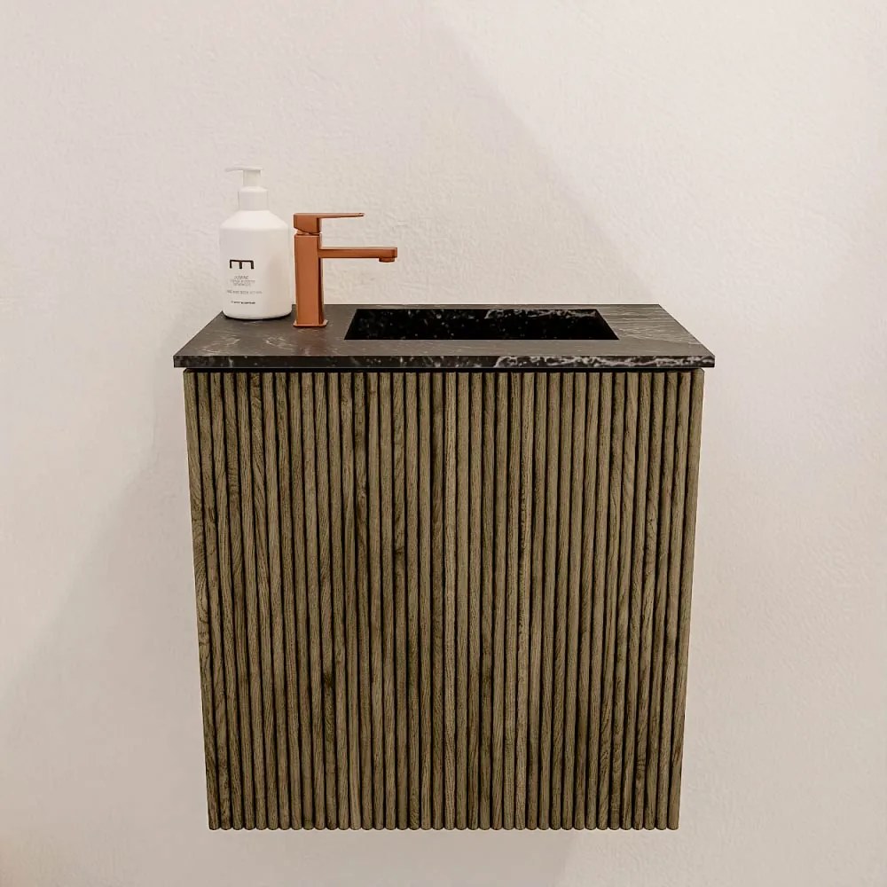 Mondiaz Joya DLux 40cm toiletmeubel dusk met wastafel faye rechts 1 kraangat lava