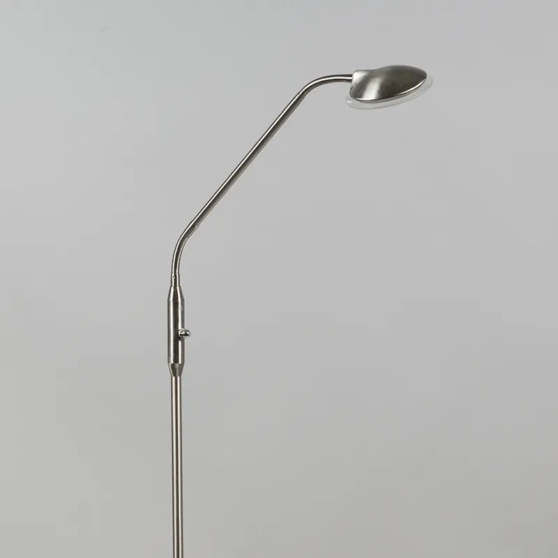 Moderne vloerlamp staal incl. LED - Eva