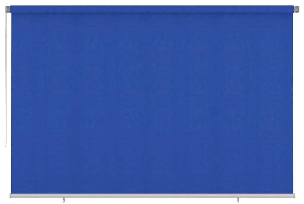 vidaXL Rolgordijn voor buiten 350x230 cm HDPE blauw