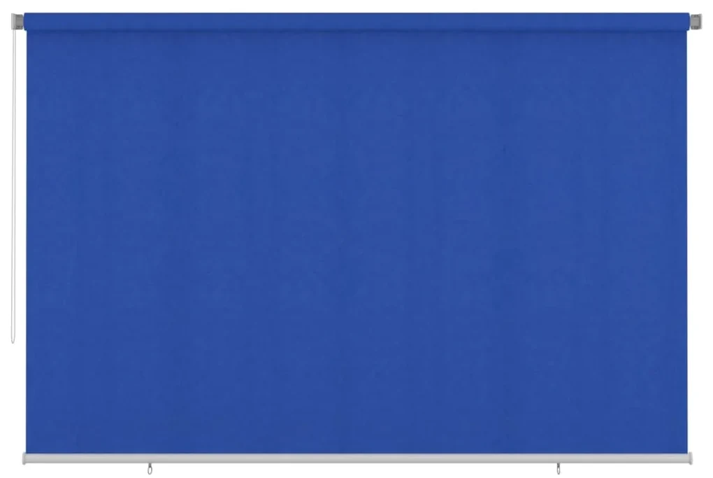 vidaXL Rolgordijn voor buiten 350x230 cm HDPE blauw