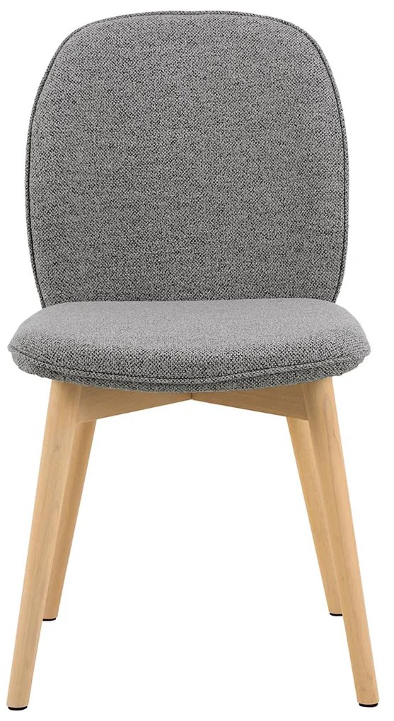 Eetkamerstoel Met Houten Poten Grijs Boucle