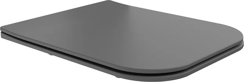 Mexen Madox softclose slim toiletbril, duroplast, donkergrijs mat - 39154061