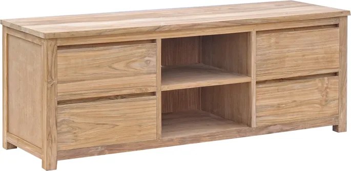 Hoog Tv-meubel Teak - 4 Lades - 160cm - 160x50x60cm.