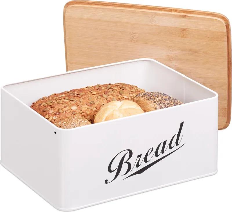 Broodtrommel - broodbox - brood bewaren - retro - bewaardoos brood - wit