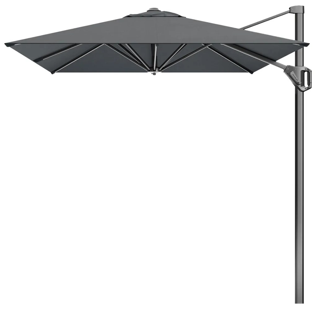 Platinum Voyager zweefparasol T1 3x2 m. - Antraciet met voet en hoes